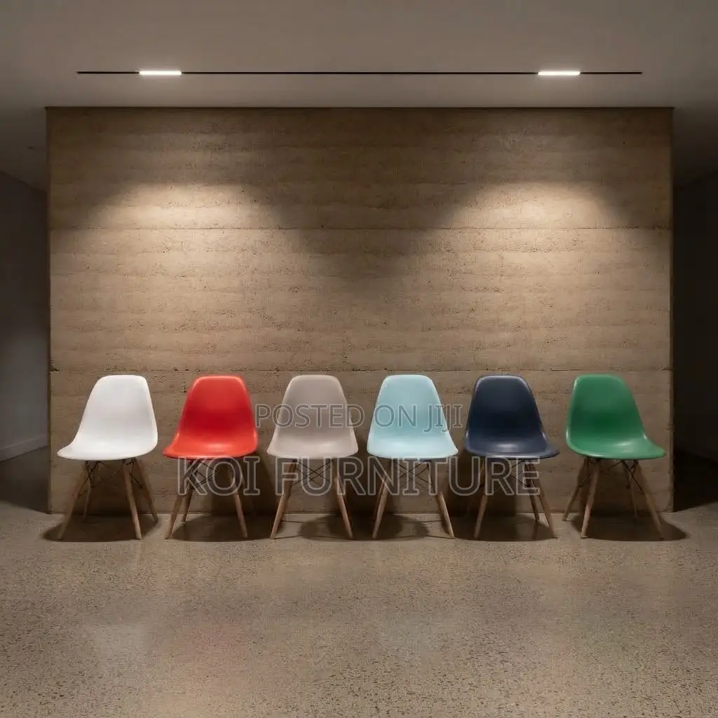 Dining Chairs; Plastic Armless Restaurant Modern Eames Dining Seats
