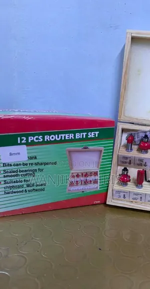 12 Piece Tungsten Carbide Woodworking Router Bit Set 8mm