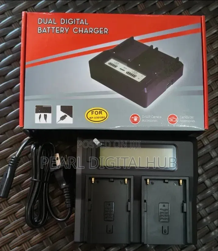 Dual Digital LCD Display Battery Charger for BP -U30/U60
