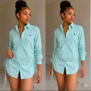 Drawstring Hem Stripped Shirt