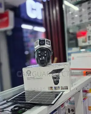 2 Lens V380 Pro Solar Powered Dual Lens 4G SIM Card CCTV Camera