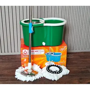 Metallic 360 Rotate Spin Mop+ Bucket Set -Green