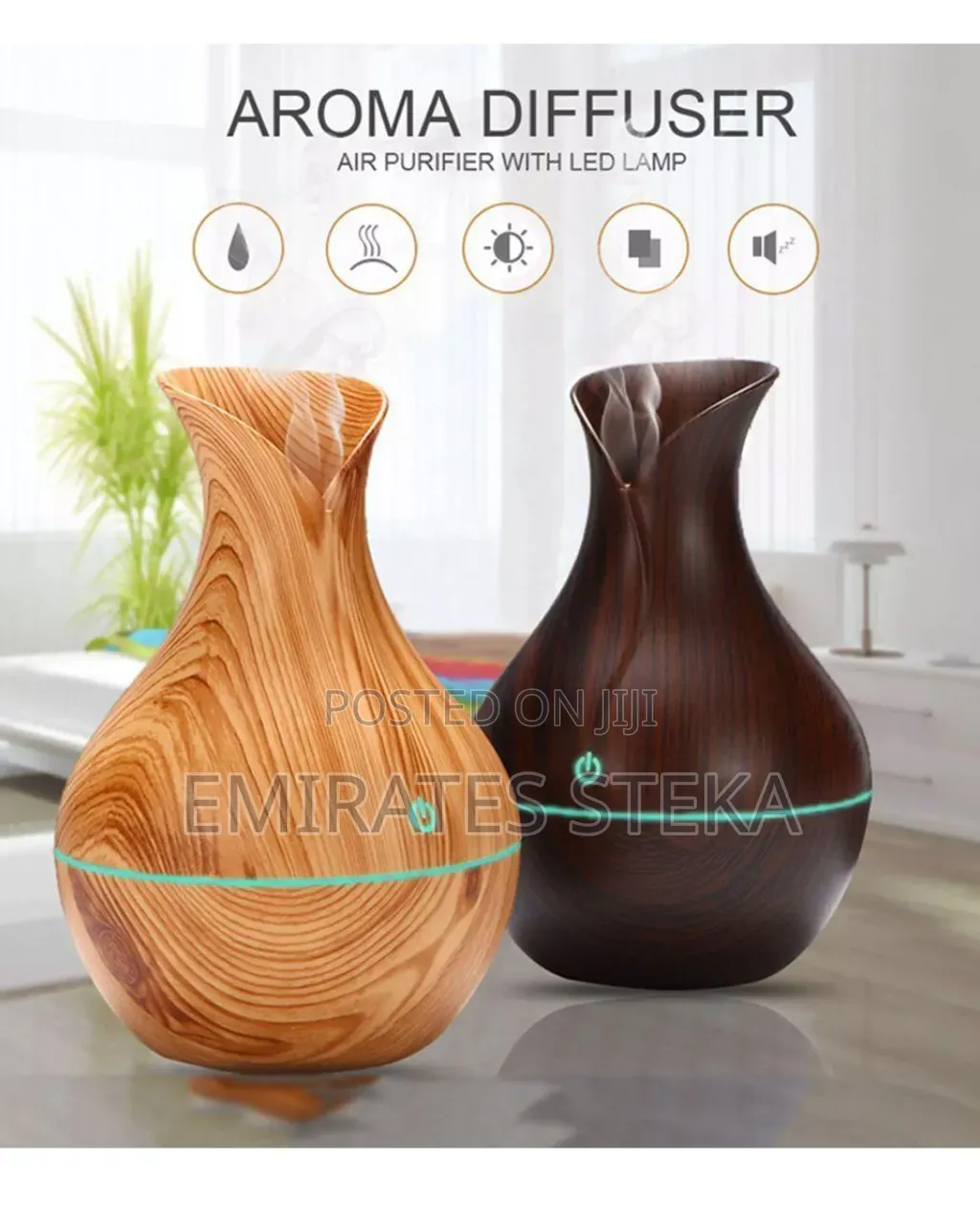 Ultrasonic Wooden Aromatherapy Humidifier Diffuser