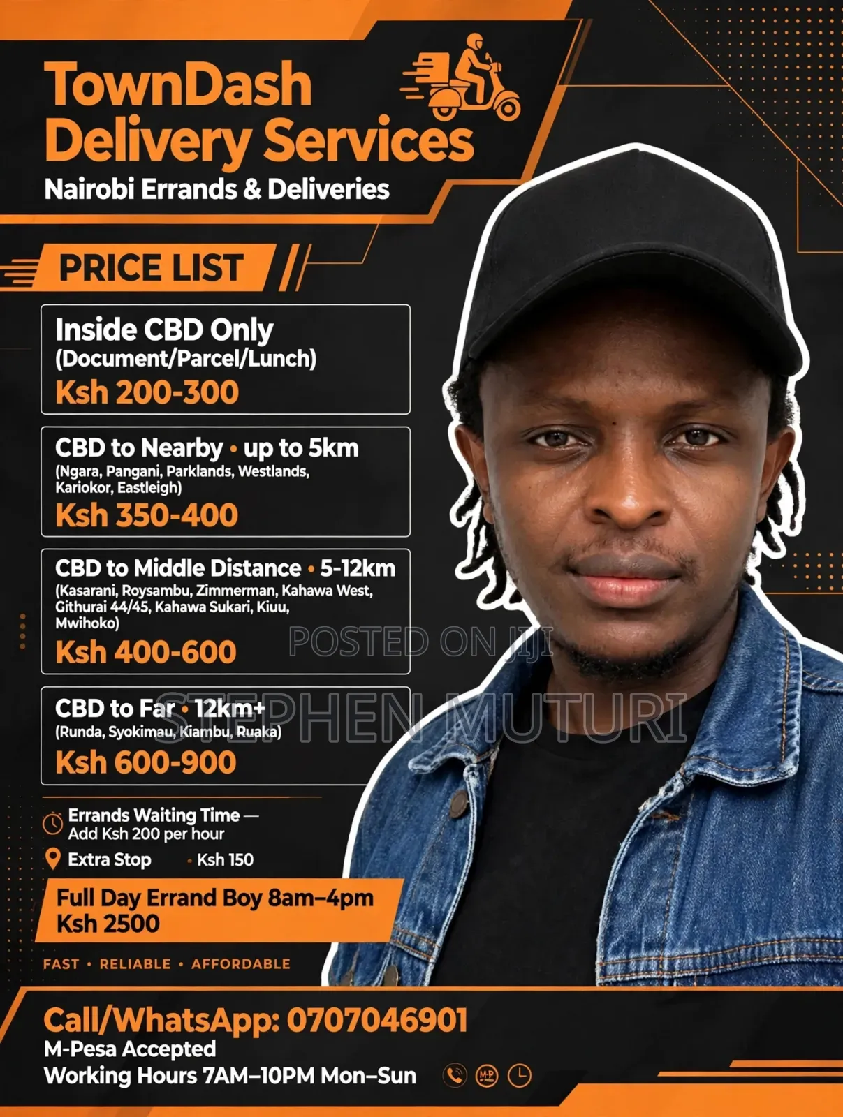 Fast CBD Errands and Delivery 200-300 Niko Town Sahii