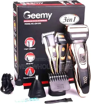Geemy GM-595 3-in-1 Rechargeable Shaver and Trimmer Set.
