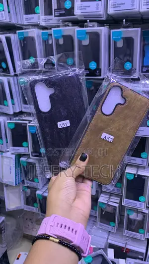 Faux Leather Textured Back Covers Designed for Samsung Galaxy A57