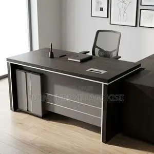 1.4M Dark Modern Office Desk