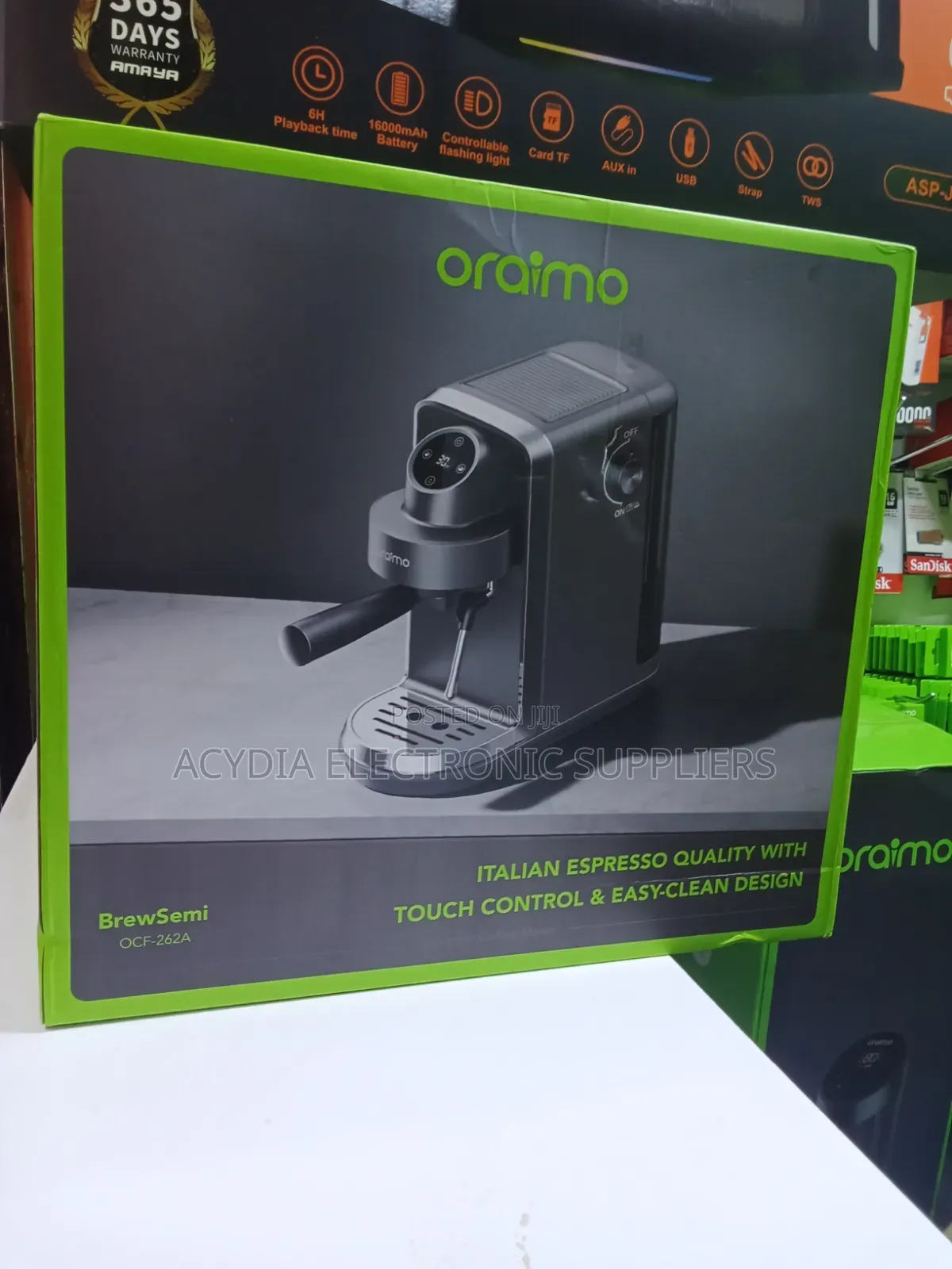 Oraimo BrewSemi Professional Powerful Espresso Coffee Maker