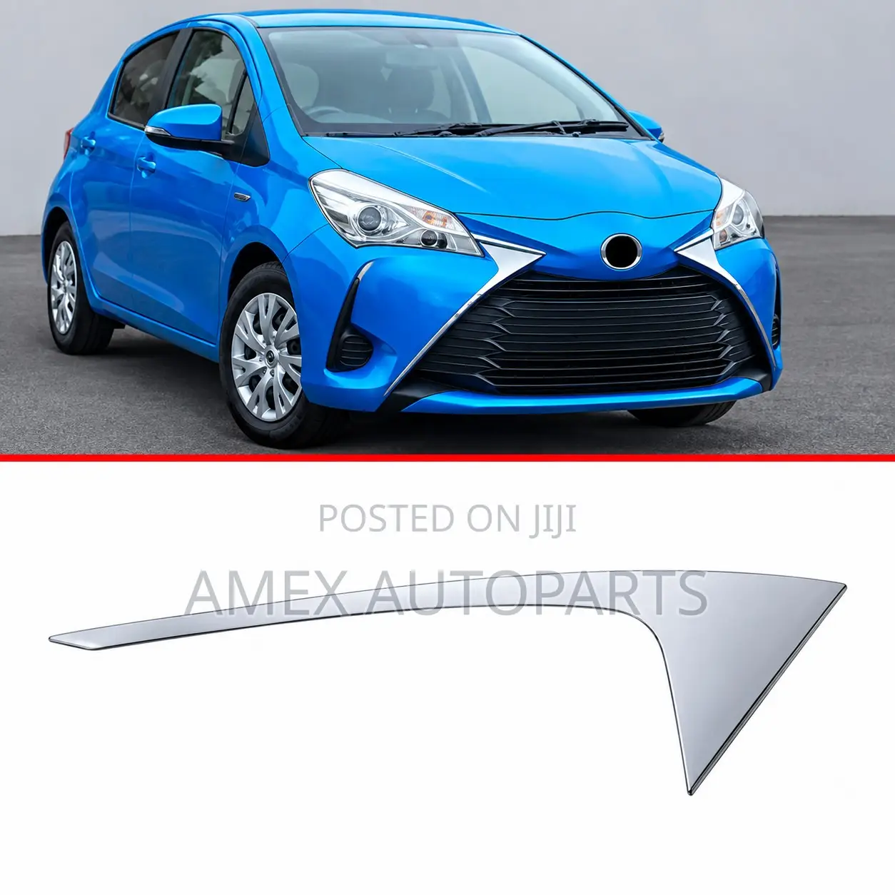 Front Bumper Moulding Toyota Vitz Chrome 2018