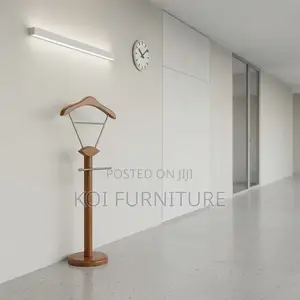 Dressers; Long Brown Executive Mahogany Coat Hanger