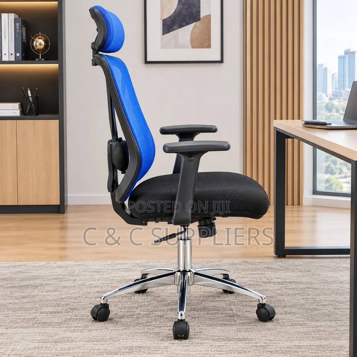 Ergonomic Swivel Chair With Lumber Support