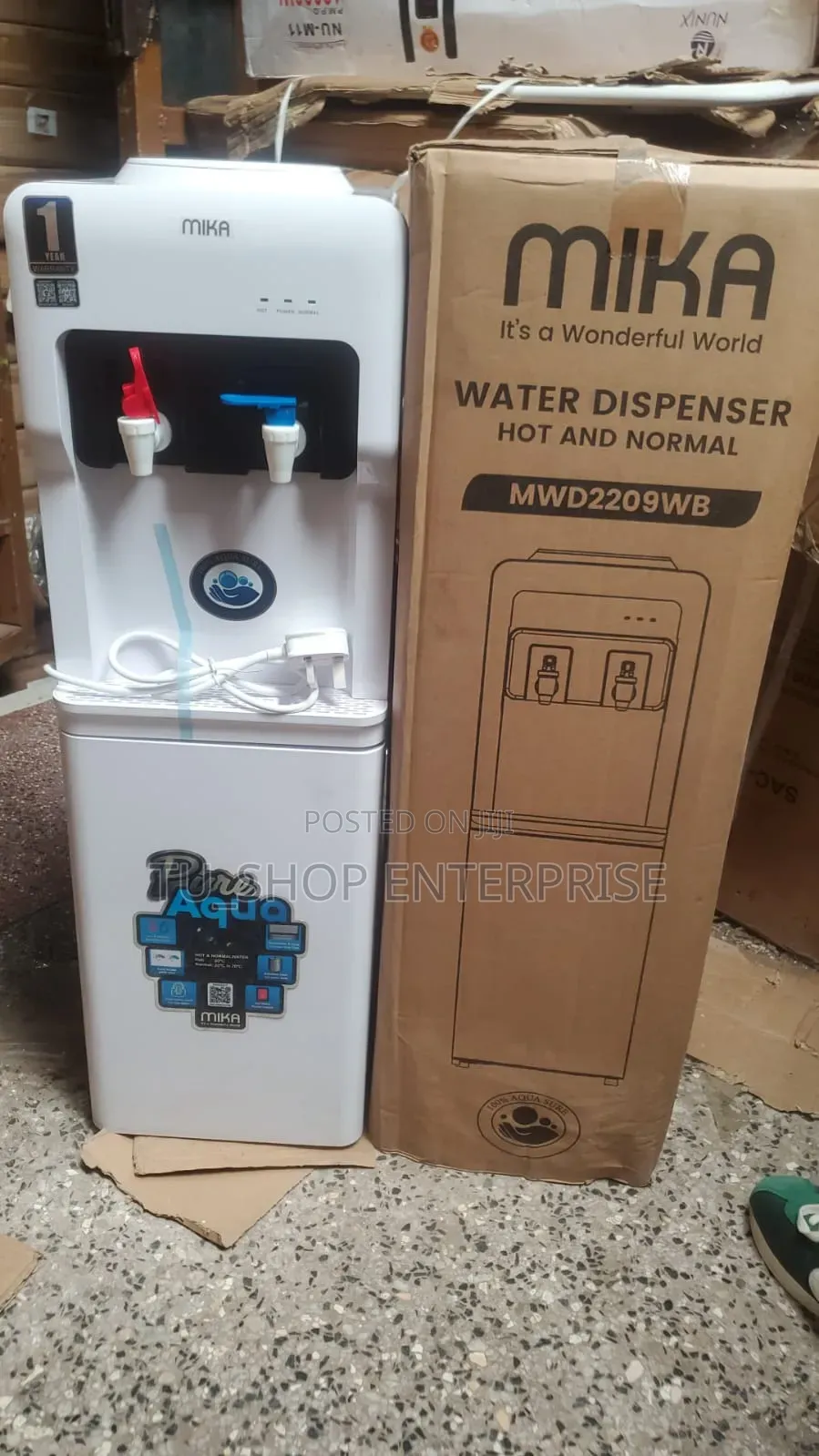 Mika 2 Taps Hot and Cold Water Dispenser – Modern Design