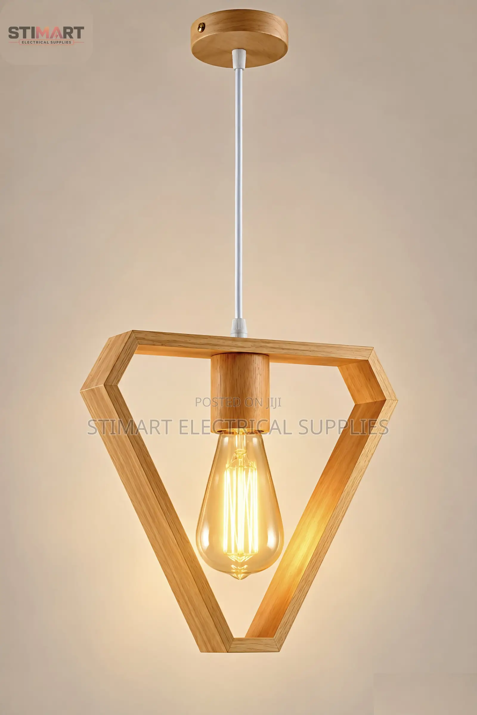 Modern Diamond Wooden Pendant Light