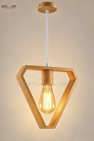 Modern Diamond Wooden Pendant Light