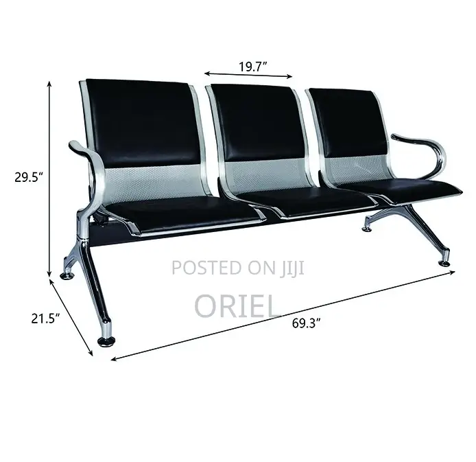 3-Seater Waiting Room Bench