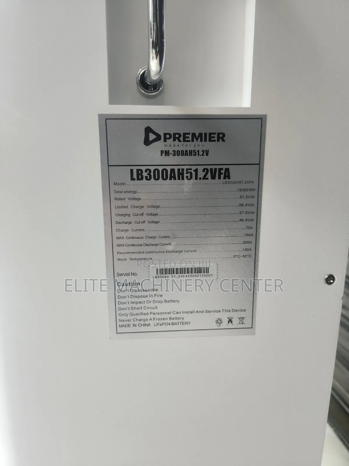 Premier 51.2V 300Ah LiFePO4 Lithium Battery,