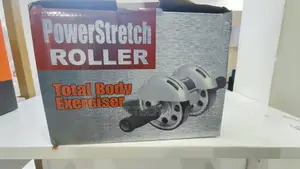 PowerStretch Roller Total Body Exerciser Ab Roller Dual Wheel Knee Pad