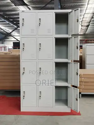 15-Door Office Locker Cabinet – Steel Staff Storage Filing Unit