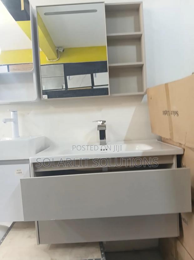 Modern Bathroom Vanity Set With Ceramic Sink Mirror Cabinet - thumbnail 2