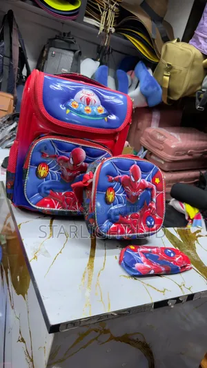 Children's 3D Embossed School Backpack Set