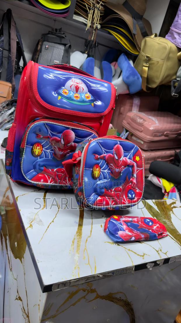 Children's 3D Embossed School Backpack Set - main view
