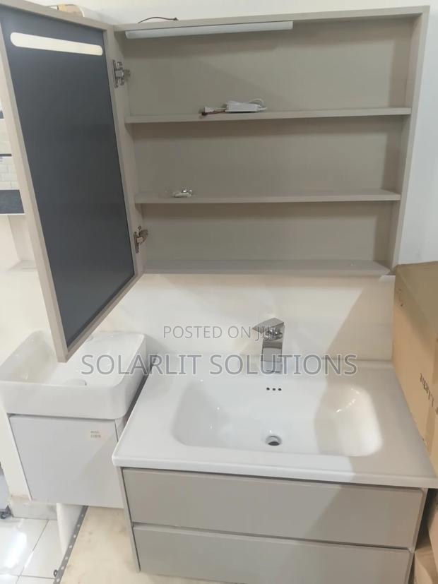 Modern Bathroom Vanity Set With Ceramic Sink Mirror Cabinet - thumbnail 4