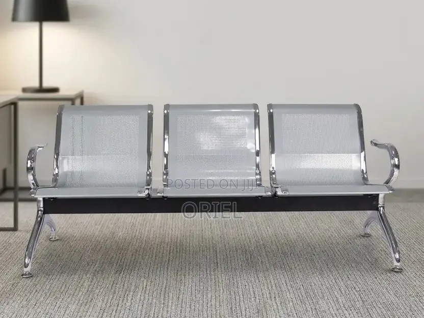 3-LinkMetallic WaitingBench – Durable Office Reception Guest Seating