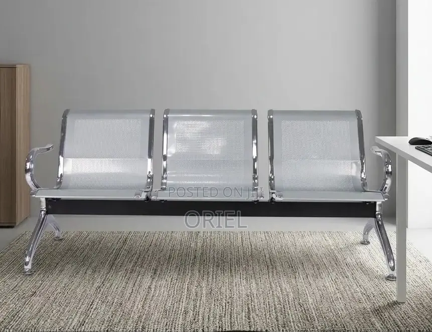 3-LinkMetallic WaitingBench – Durable Office Reception Guest Seating