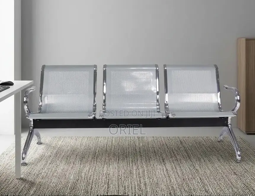 3-LinkMetallic WaitingBench – Durable Office Reception Guest Seating