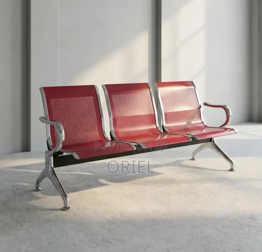 3-LinkMetallic WaitingBench – Durable Office Reception Guest Seating