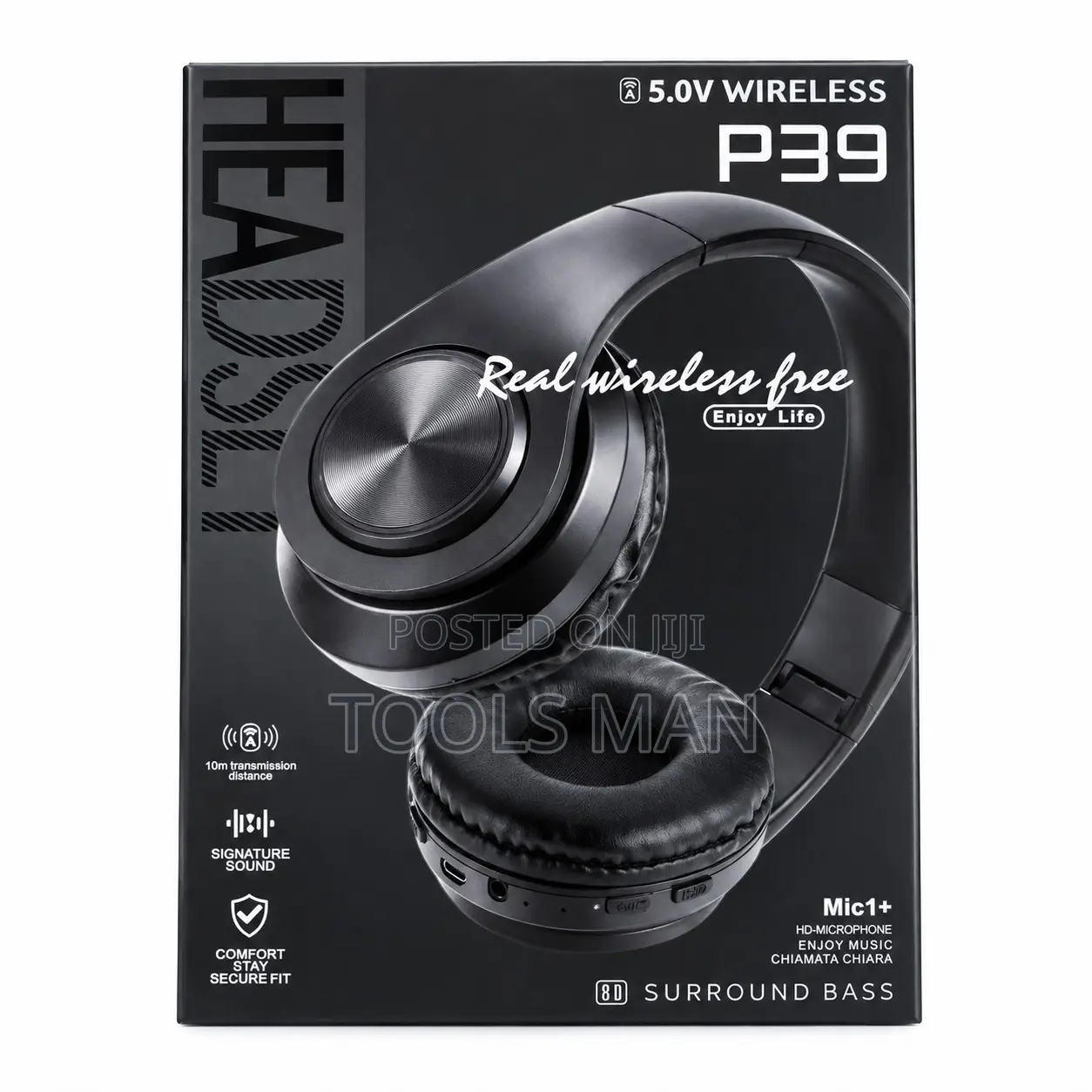 P39 Wireless Headphones Rechargeable Built-in Mic
