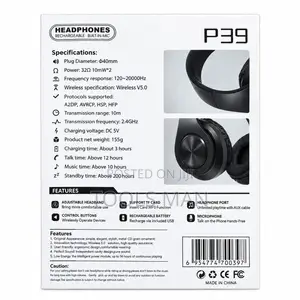 P39 Wireless Headphones Rechargeable Built-in Mic