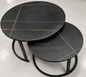 2 in 1 Modern Nesting Coffee Table (Black)