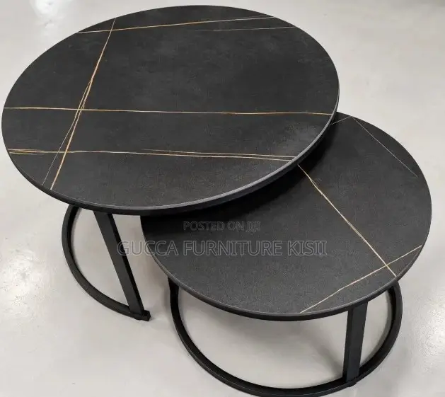 2 in 1 Modern Nesting Coffee Table (Black)