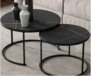 2 in 1 Modern Nesting Coffee Table (Black)