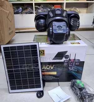 4G Triple Lens Solar Powered Three Lens PTZ Camera 2way Audio