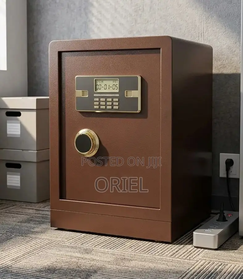 60kg Brown Digital Fireproof Safe – HeavyDuty Security Box
