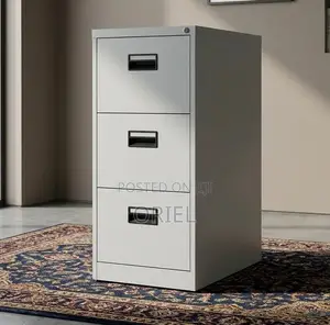 3-Drawer Metal Office Filing Cabinet – Secure Document Storage Unit
