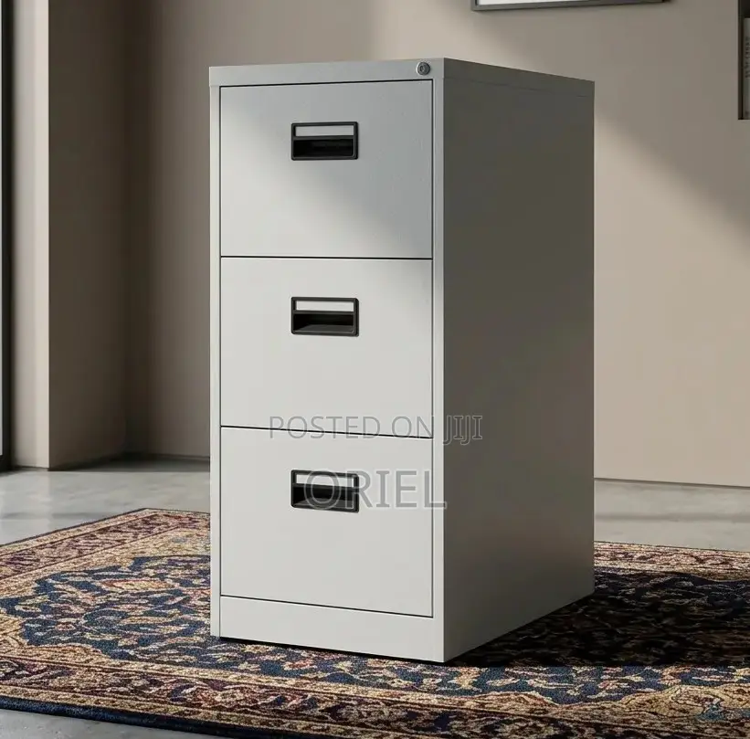 3-Drawer Metal Office Filing Cabinet – Secure Document Storage Unit