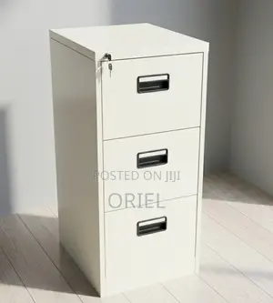 3-Drawer Metal Office Filing Cabinet – Secure Document Storage Unit