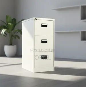 3-Drawer Metal Office Filing Cabinet – Secure Document Storage Unit