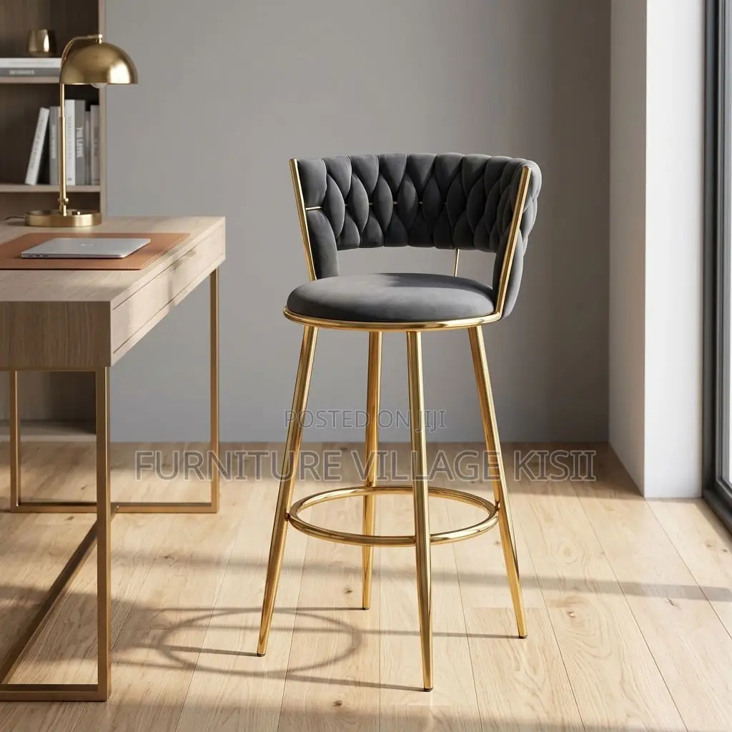 Counter Height Gray Bar Stool