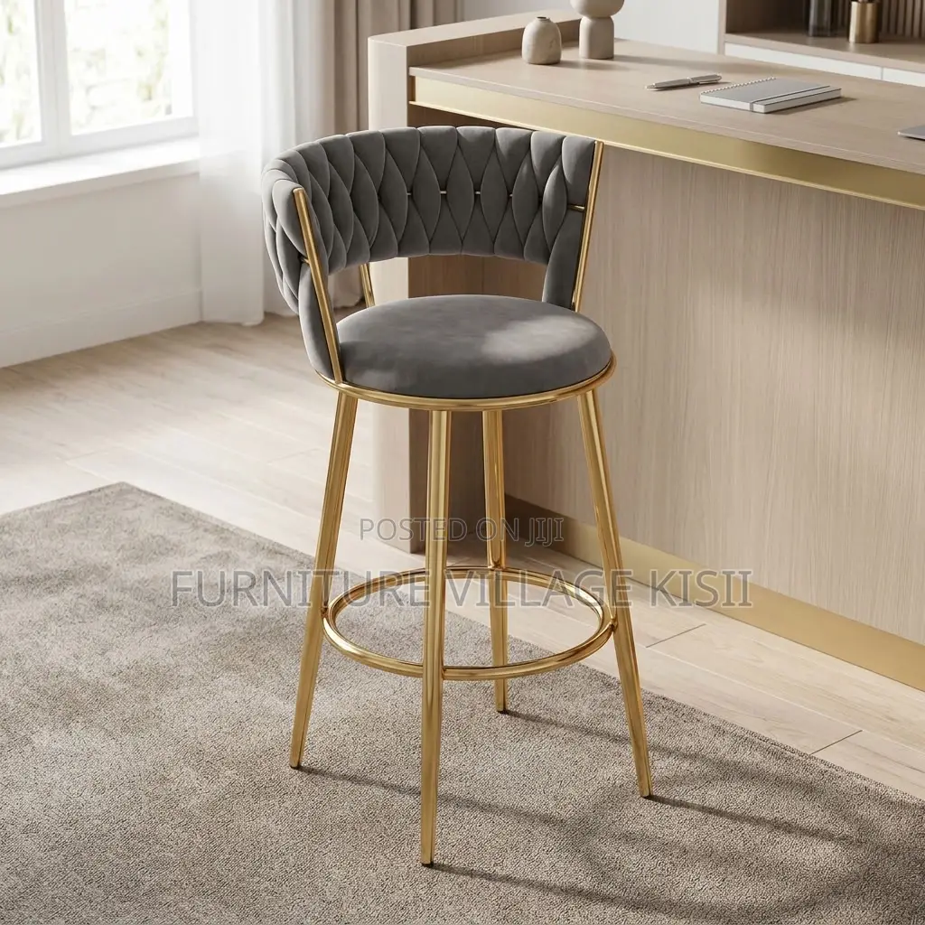 Counter Height Gray Bar Stool