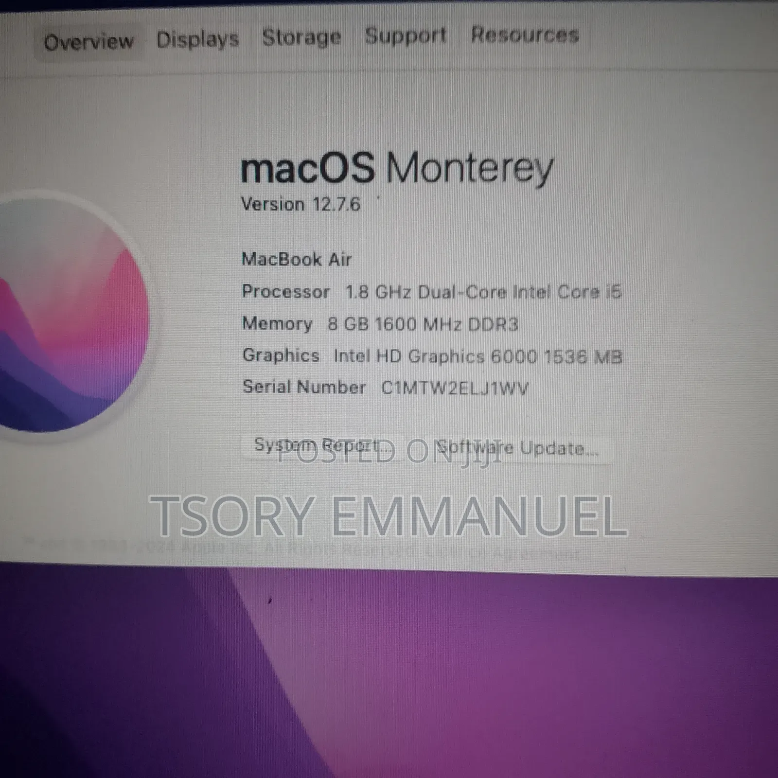 Laptop Apple MacBook 2017 256GB Apple M5 SSHD+SSD 256GB