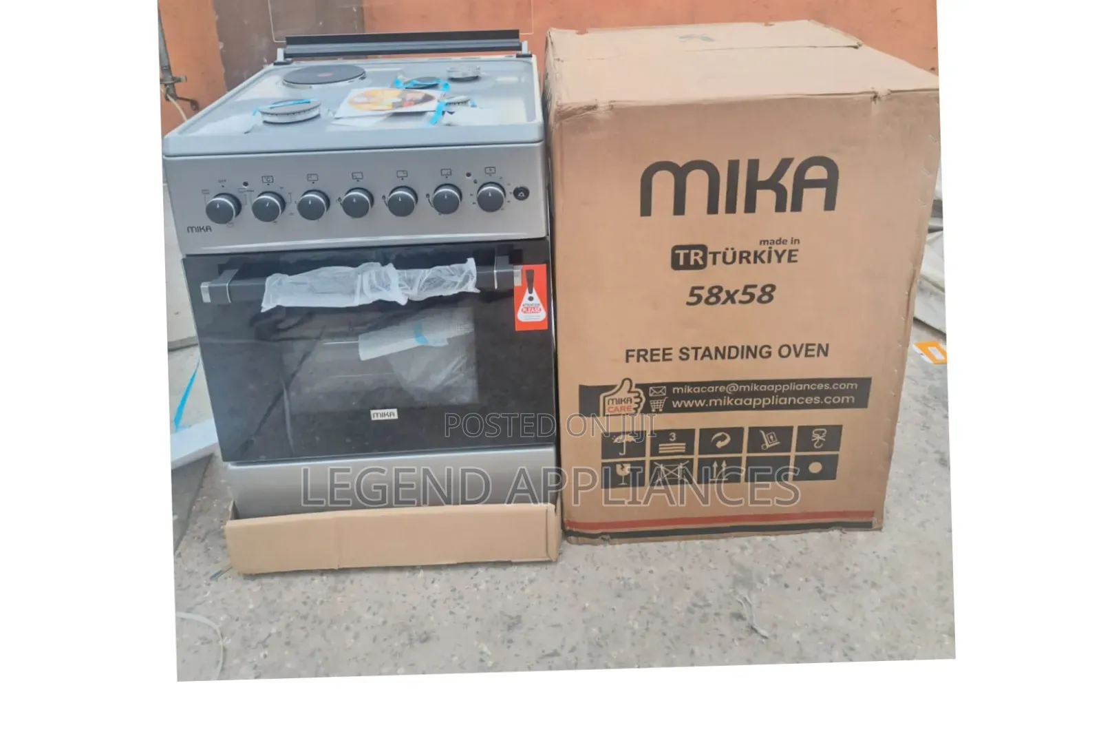 Silver Mika Standing Cooker 58*58