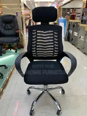 Executive Mesh Office Chair With Headrest Adjustable Height