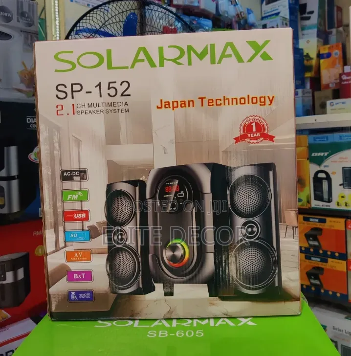 Solarmax Sp-152 2.1 Multimedia Speaker Bluetooth | Fm | USB | Sd
