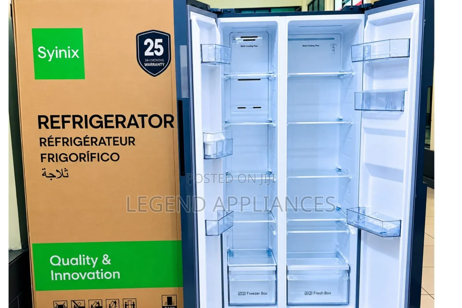 Synix Side by Side No Frost 460 Liters Refrigerator