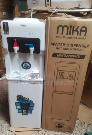 White Mika 2 Taps; Hot and Cold Water Dispenser