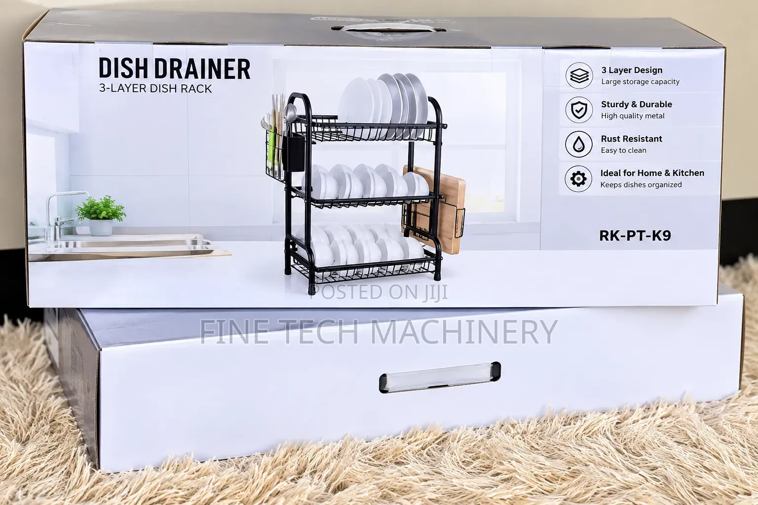 3 Tier High Quality Carbon Steel Dish Rack